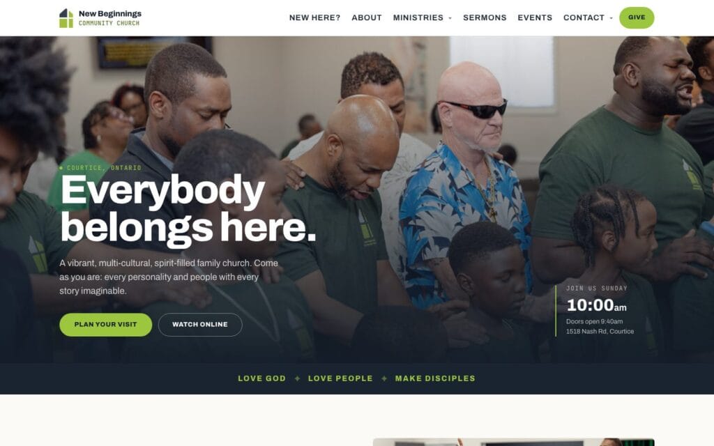 The New Beginnings Community Church home page